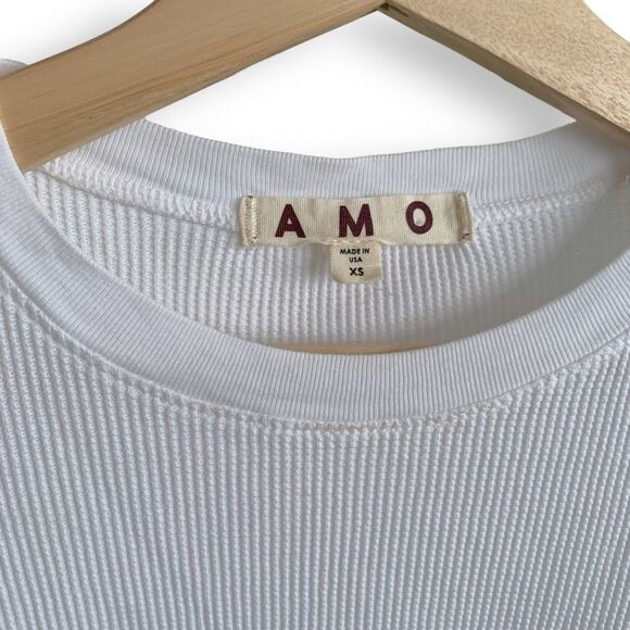 AMO Puff Sleeve Shirt Thermal Long Sleeve Top Tee - Picture 11 of 16